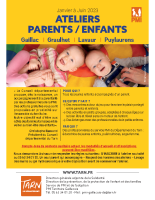 Plaquettes ATeliers Parents Enfants PMI territoire Gaillacois – 1er semestre 2023 page par page